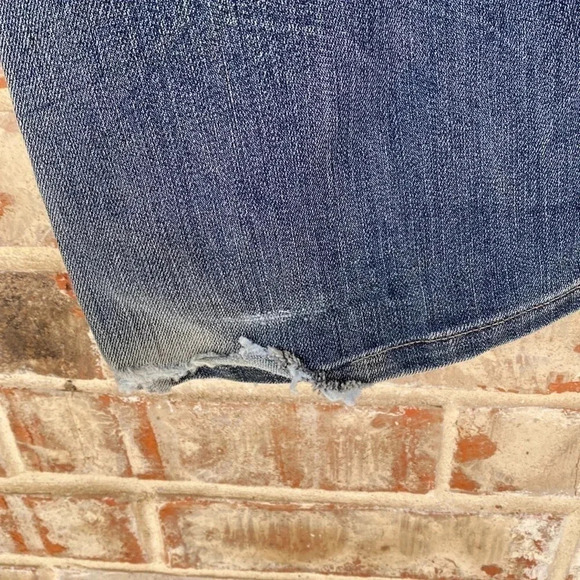 Joe’s Distressed Criss Cross Pockets Flare Jeans - Picture 6 of 11